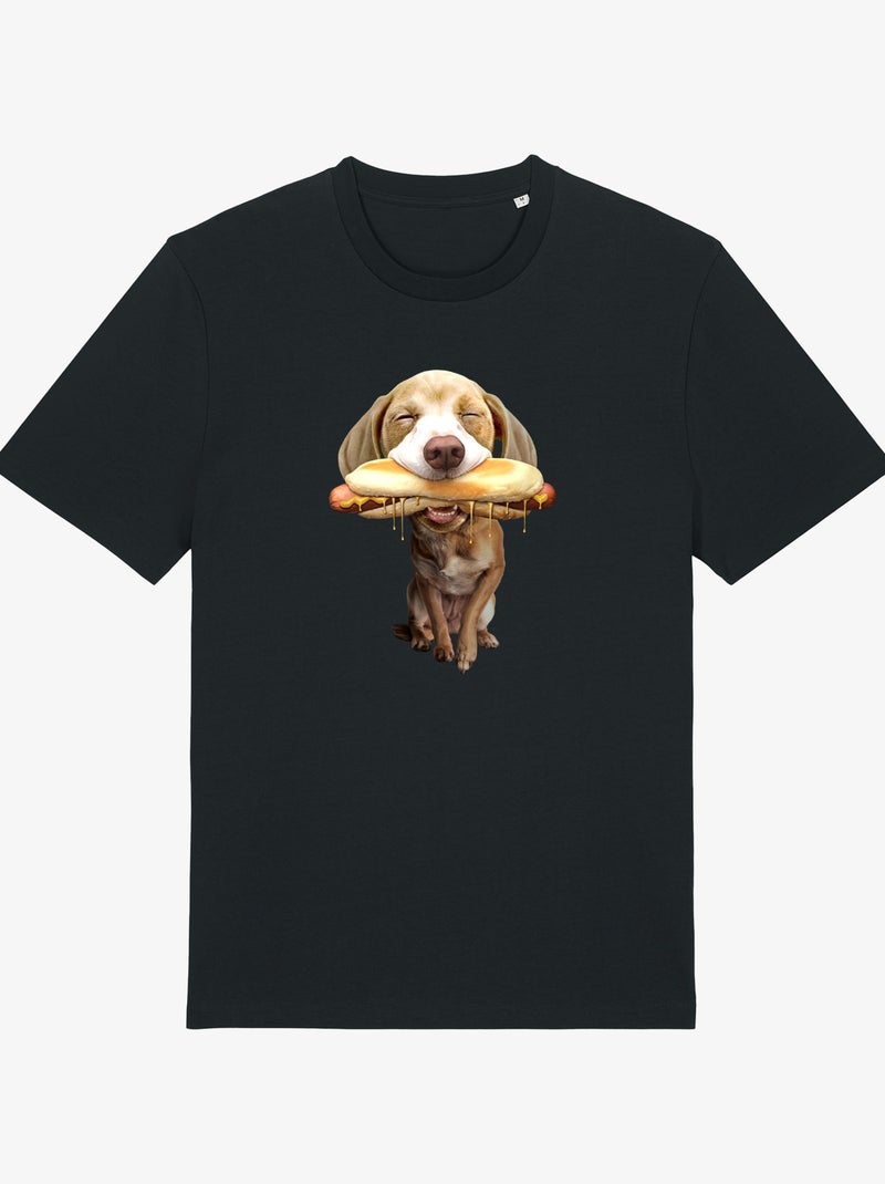 Camiseta Hombre - HOT DOG Negro - Kiabi