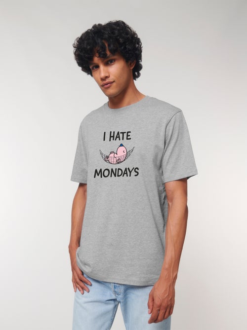 Camiseta Hombre - I HATE MONDAYS - Kiabi Camiseta Hombre - I HATE MONDAYS - Kiabi