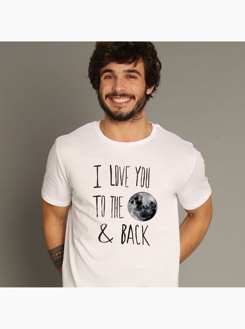 Camiseta Hombre - I LOVE YOU TO THE MOON AND BACK - Kiabi