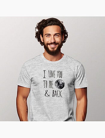 Camiseta Hombre - I LOVE YOU TO THE MOON