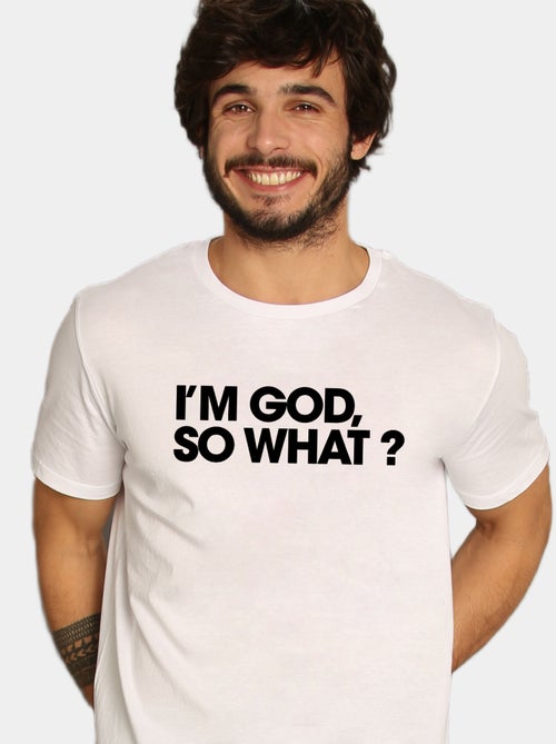 Camiseta Hombre - I M GOD SO WHAT - Kiabi Camiseta Hombre - I M GOD SO WHAT - Kiabi