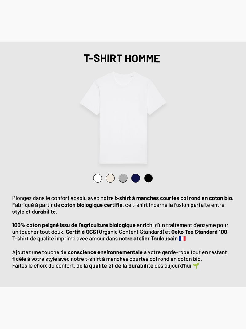 Camiseta Hombre - L'APERO C'EST LA VIE Blanco - Kiabi