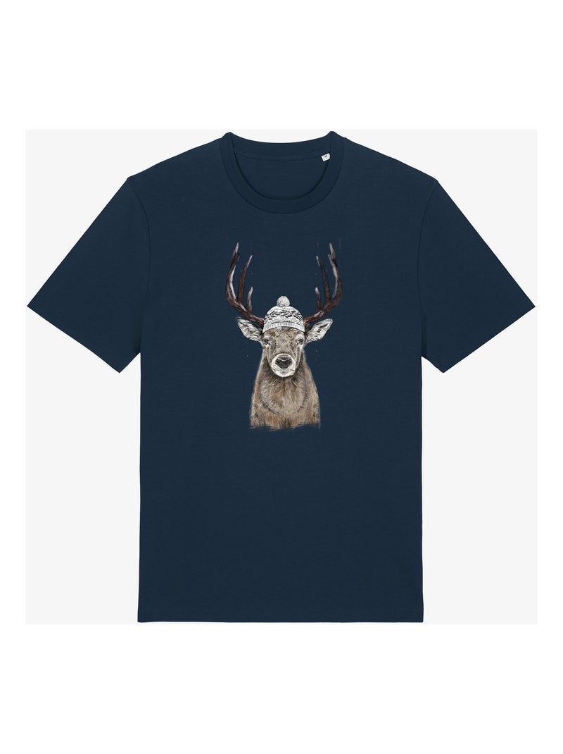 Camiseta Hombre - LET'S GO OUTSIDE Azul marino - Kiabi