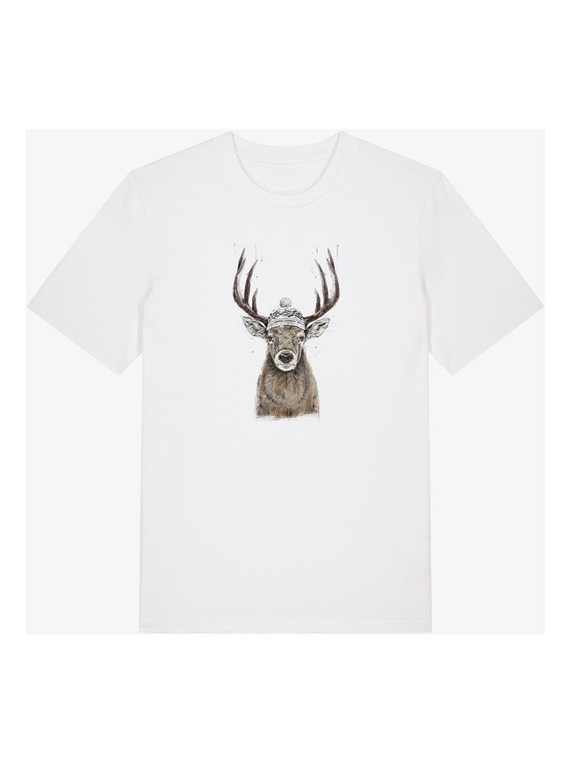 Camiseta Hombre - LET'S GO OUTSIDE Blanco - Kiabi