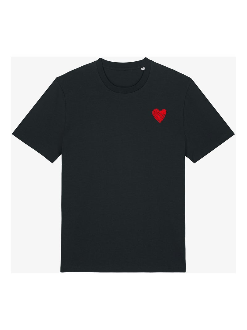 Camiseta Hombre - LITTLE HEART Negro - Kiabi