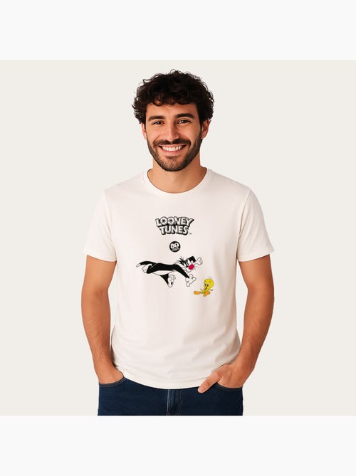 Camiseta Hombre - LOONEY TUNES TWEETY 80TH THE CHASE - Kiabi Camiseta Hombre - LOONEY TUNES TWEETY 80TH THE CHASE - Kiabi