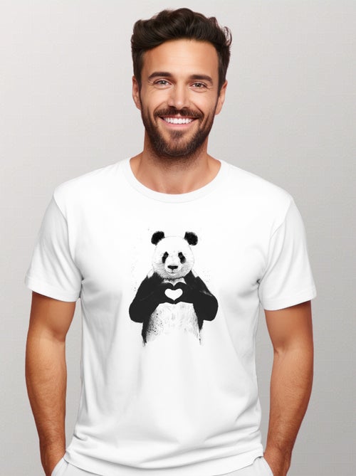 Camiseta Hombre - LOVE PANDA - Kiabi
