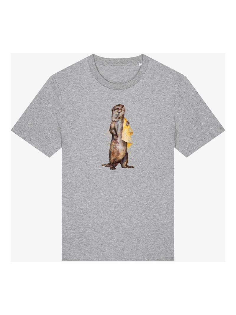 Camiseta Hombre - OTTER Gris jaspeado - Kiabi