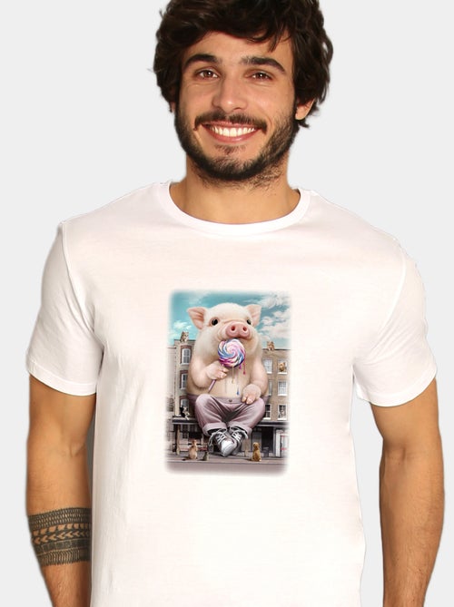 Camiseta Hombre - PIG ATTACK - Kiabi