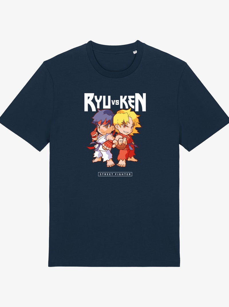 Camiseta Hombre - RYU VS KEN STREET FIGHTER Azul marino - Kiabi