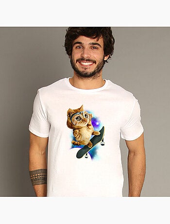 Camiseta Hombre - SKATEBOARD CAT