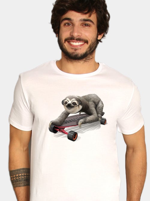 Camiseta Hombre - SKATEBOARD SLOTH - Kiabi