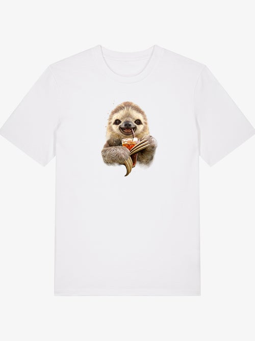 Camiseta Hombre - SLOTH AND DRINK - Kiabi Camiseta Hombre - SLOTH AND DRINK - Kiabi