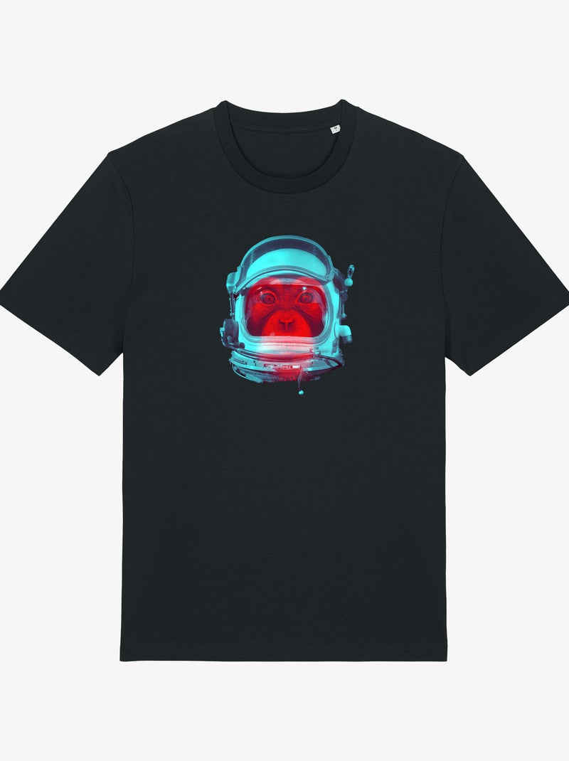 Camiseta Hombre - SPACE MONKEY Negro - Kiabi