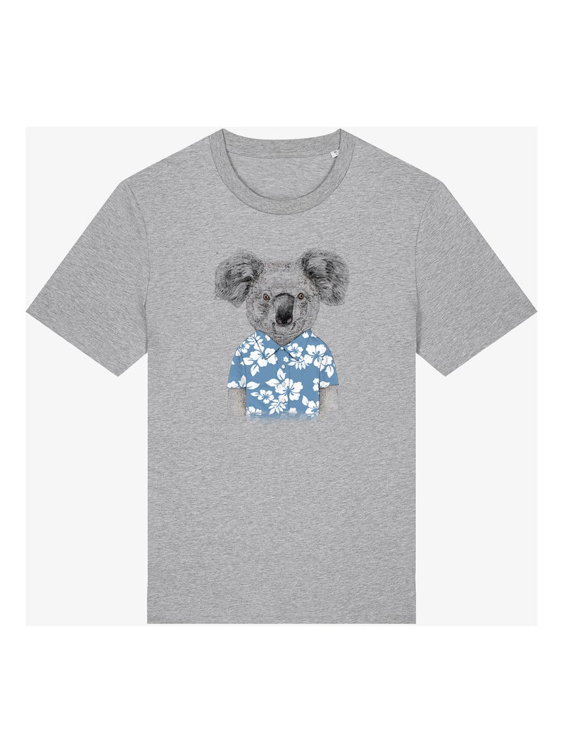 Camiseta Hombre - SUMMER KOALA BLUE Gris jaspeado - Kiabi