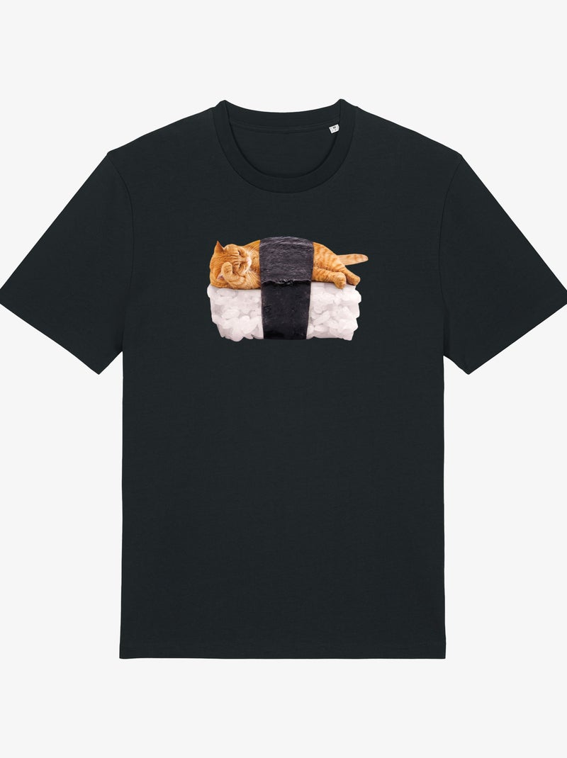 Camiseta Hombre - SUSHI CAT Negro - Kiabi
