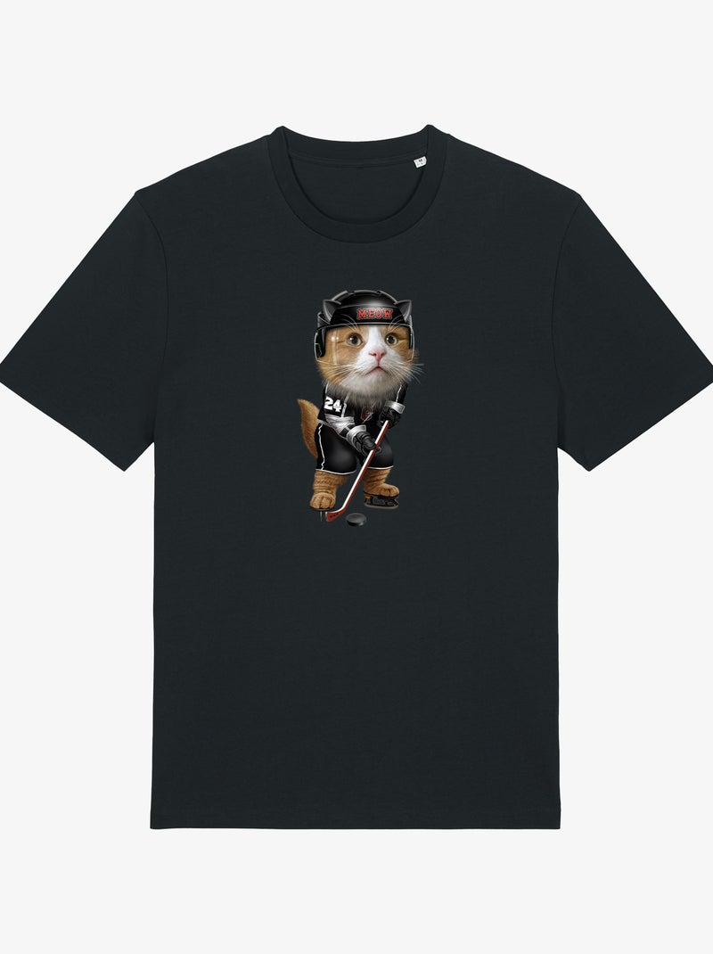 Camiseta Hombre - TEAM HOCKEY CAT Negro - Kiabi
