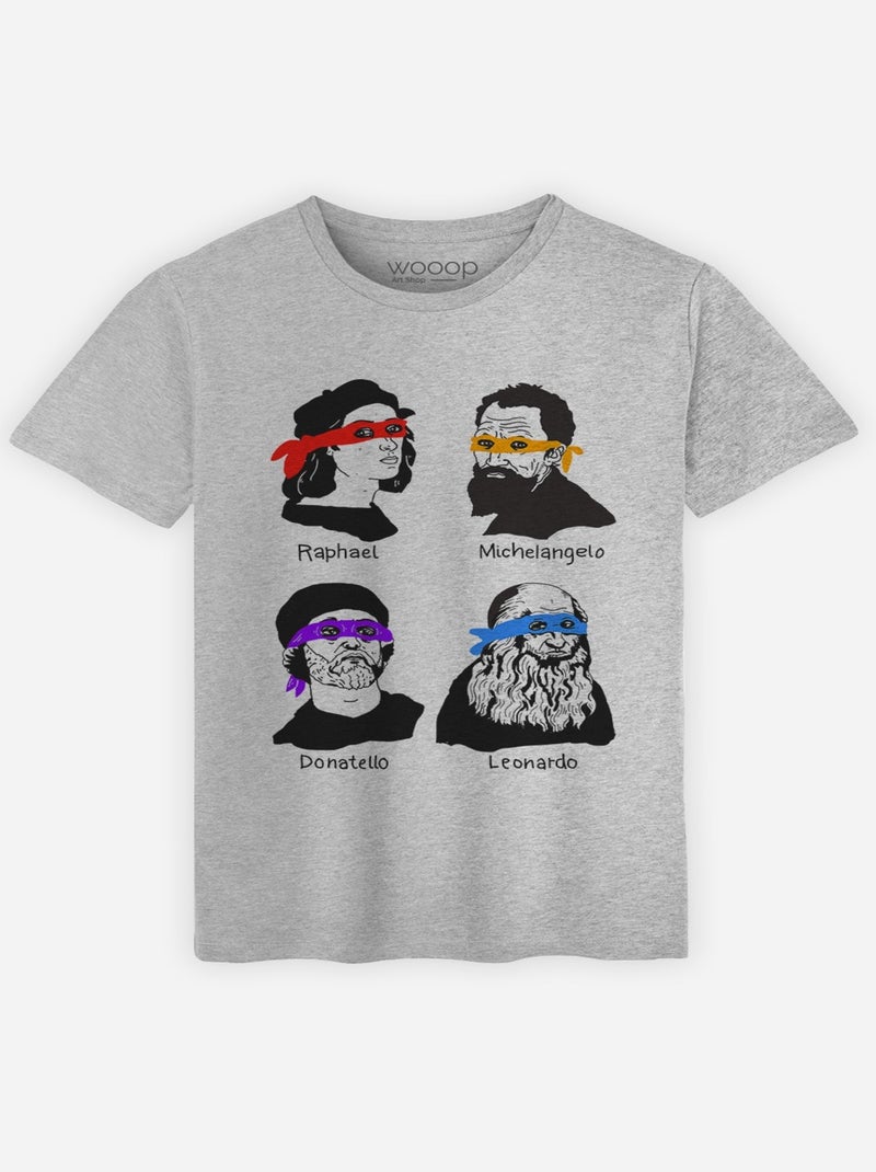 Camiseta Hombre - THE NINJAS Gris jaspeado - Kiabi