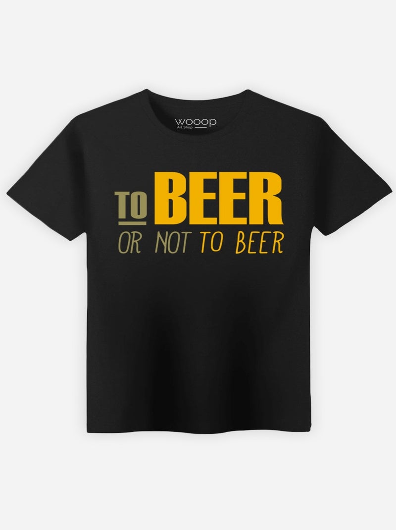 Camiseta Hombre - TO BEER OR NOT TO BEER Negro - Kiabi