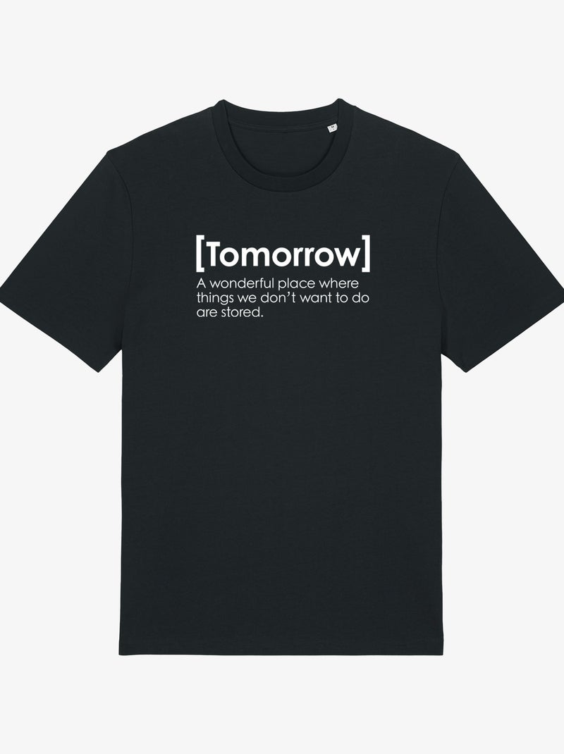 Camiseta Hombre - TOMOROW DEFINITION Negro - Kiabi