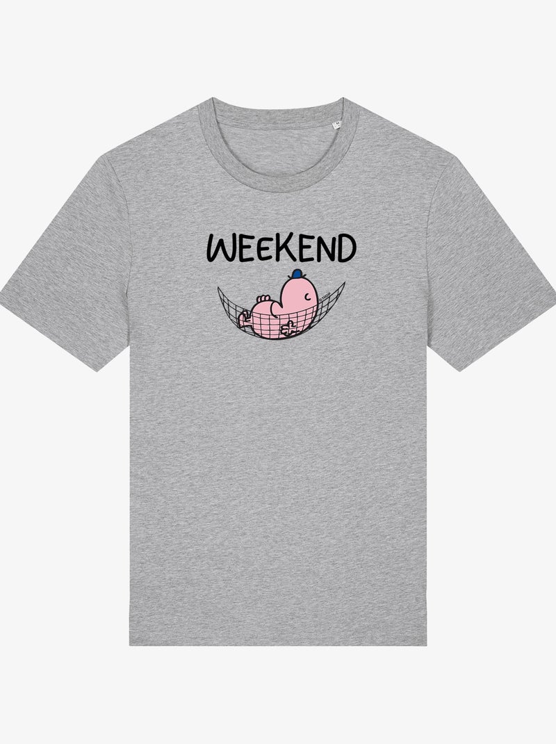 Camiseta Hombre - WEEKEND Gris jaspeado - Kiabi