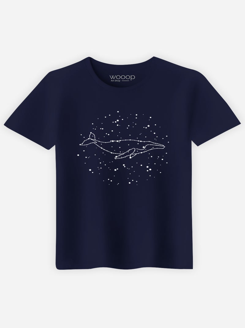 Camiseta Hombre - WHALE CONSTELLATION Azul marino - Kiabi