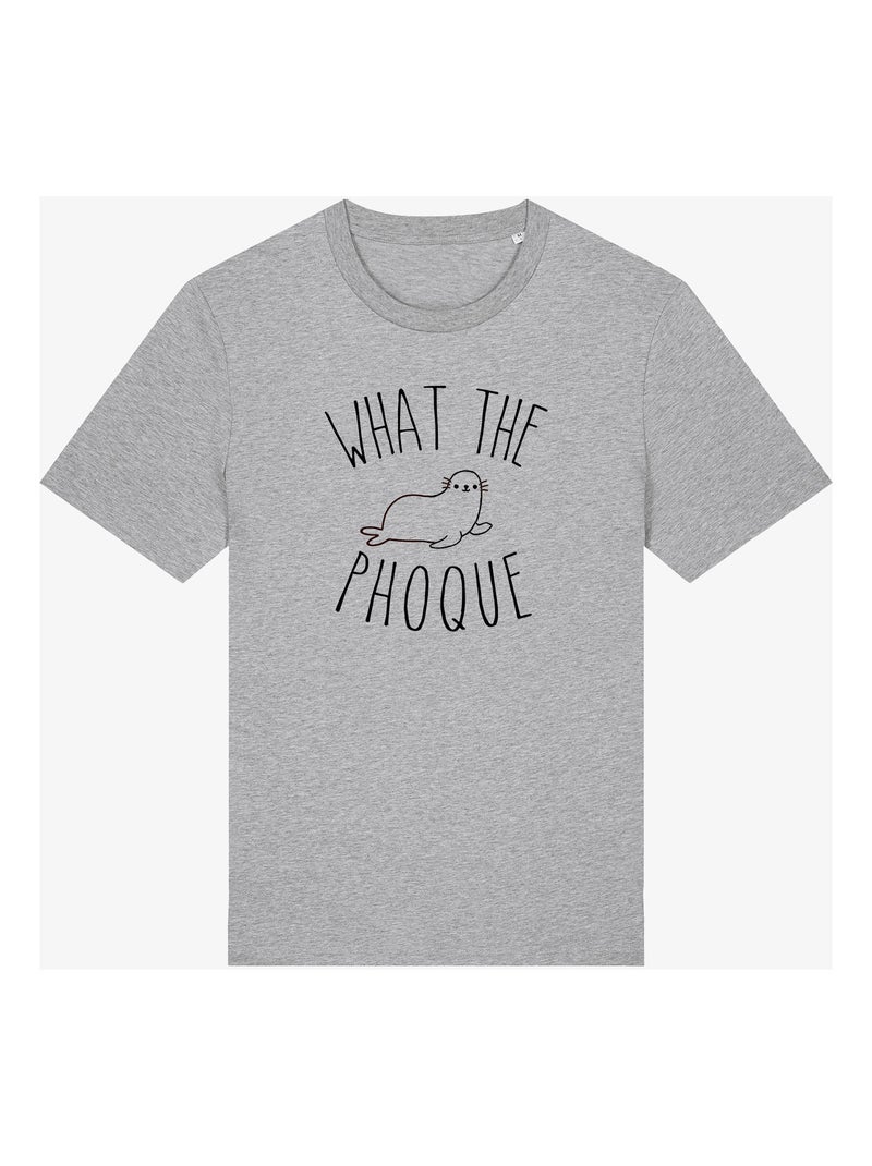 Camiseta Hombre - WHAT THE PHOQUE Gris jaspeado - Kiabi