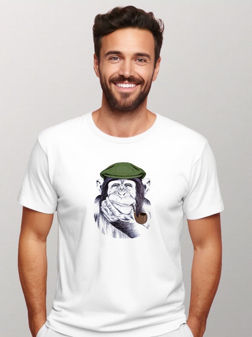 Camiseta Hombre - WISE MR CHIMP - Kiabi Camiseta Hombre - WISE MR CHIMP - Kiabi