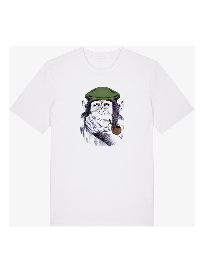 Camiseta Hombre - WISE MR CHIMP Blanco - Kiabi