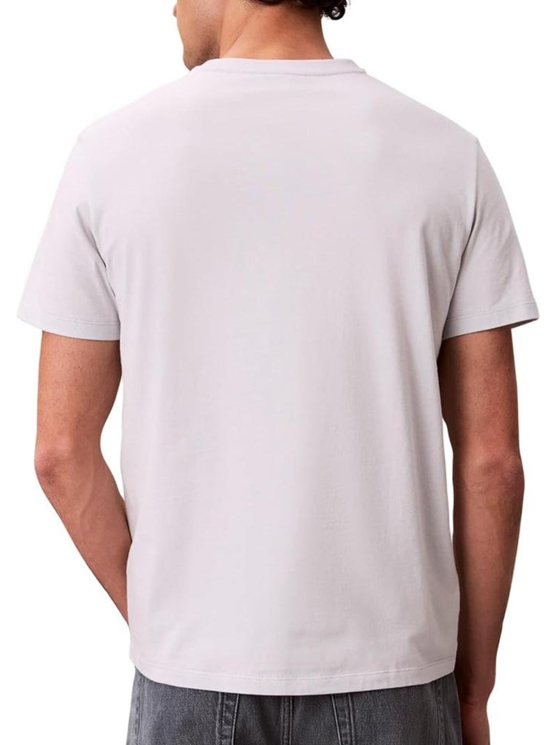 Camiseta hombre calvin klein jeans con insignia Gris plateado - Kiabi