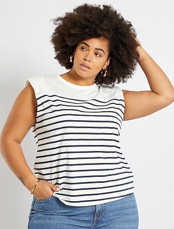 Camiseta hombreras mujer con descuentos | Kiabi
