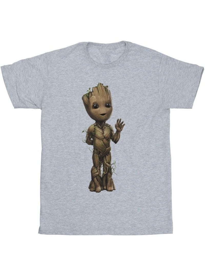 Camiseta i am groot ondas para hombre - marvel Gris jaspeado - Kiabi
