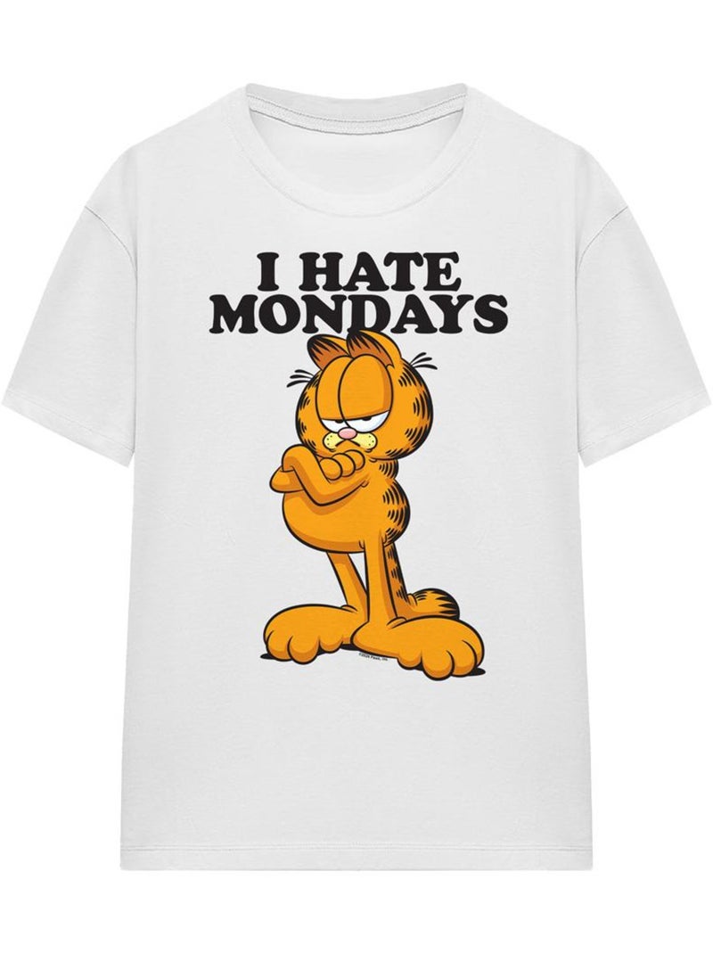 Camiseta i hate mondays para adultos unisex - garfield Blanco - Kiabi