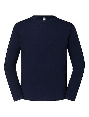 Camiseta iconic 195 premium de algodón ringspun de manga larga para hombre - fruit of the loom