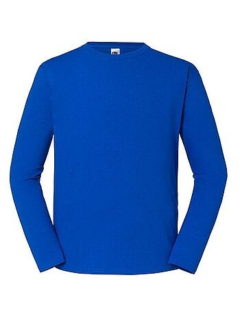 Camiseta iconic 195 premium de algodón ringspun de manga larga para hombre - fruit of the loom