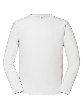 Camiseta iconic 195 premium de algodón ringspun de manga larga para hombre - fruit of the loom