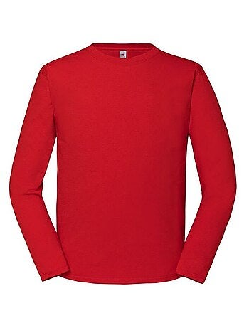 Camiseta iconic 195 premium de algodón ringspun de manga larga para hombre - fruit of the loom