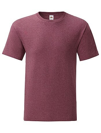 Camiseta iconic de jaspeado para adultos unisex - fruit of the loom