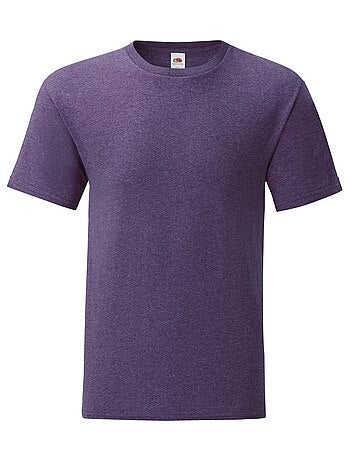Camiseta iconic de jaspeado para adultos unisex - fruit of the loom