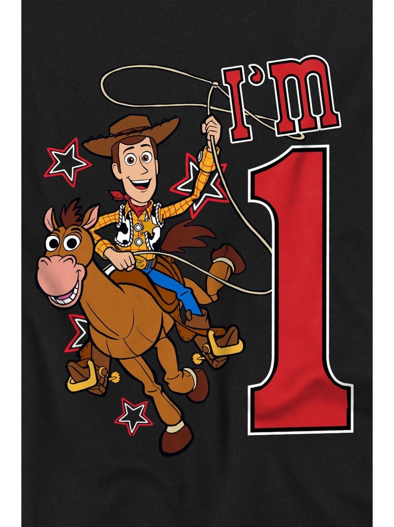 Camiseta i'm 1 de woody cumpleaños para niños/niñas - toy story Negro - Kiabi