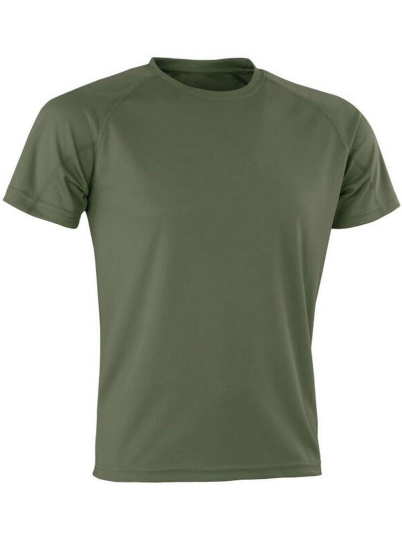 Camiseta impact aircool para hombre - spiro Verde caqui - Kiabi
