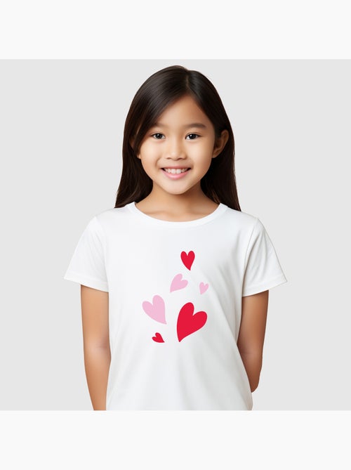 Camiseta infantil BACK MANY HEARTS - Kiabi
