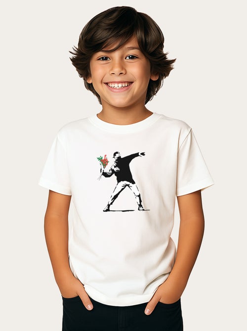 Camiseta infantil BANKSY LOVE - Kiabi