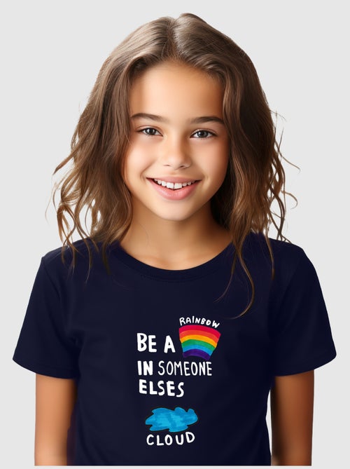 Camiseta infantil BE A RAINBOW - Kiabi