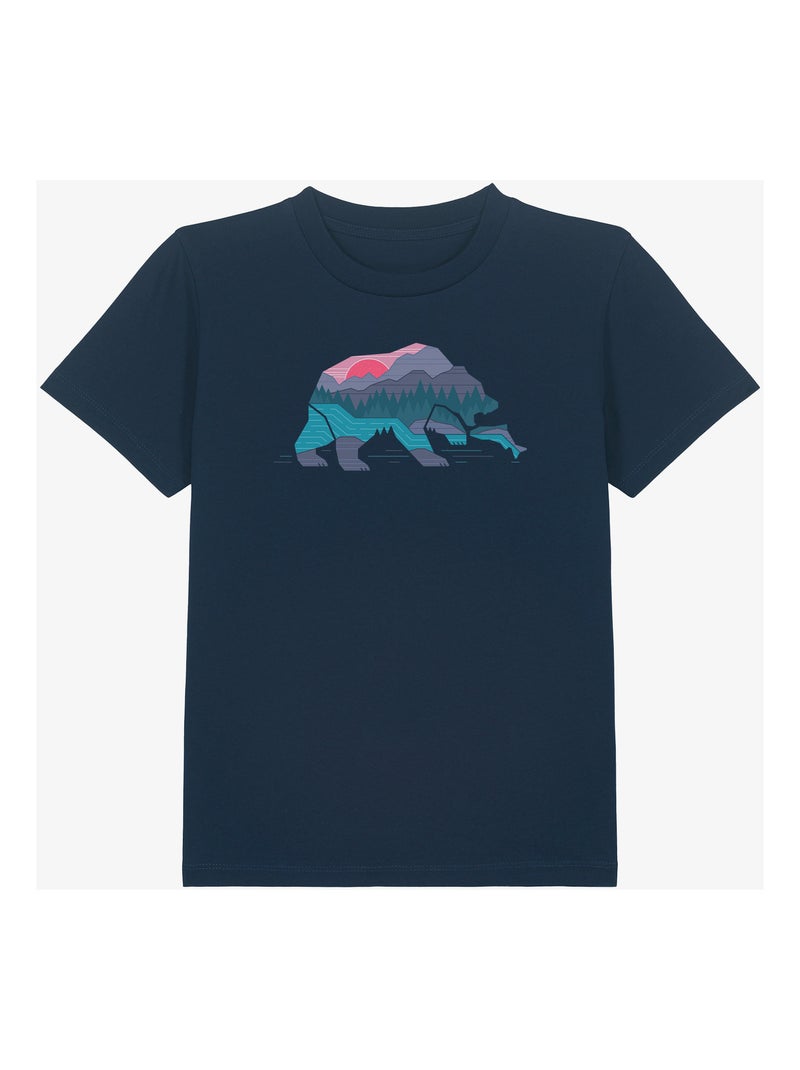 Camiseta infantil BEAR COUNTRY Azul marino - Kiabi
