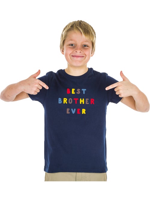 Camiseta infantil BEST BROTHER EVER COLORÉ WAF - Kiabi