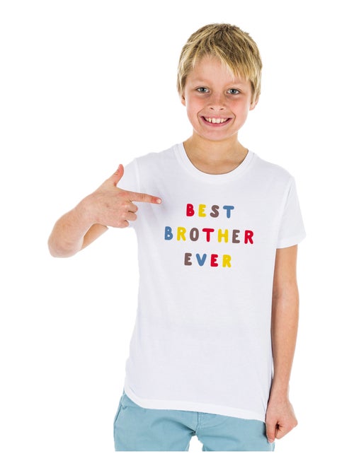 Camiseta infantil BEST BROTHER EVER COLORÉ WAF - Kiabi