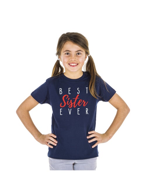 Camiseta infantil BEST SISTER EVER - Kiabi