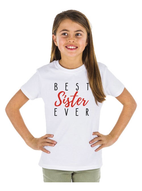 Camiseta infantil BEST SISTER EVER - Kiabi
