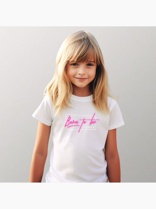 Camiseta infantil BORN TO BE YONCE PINK - Kiabi